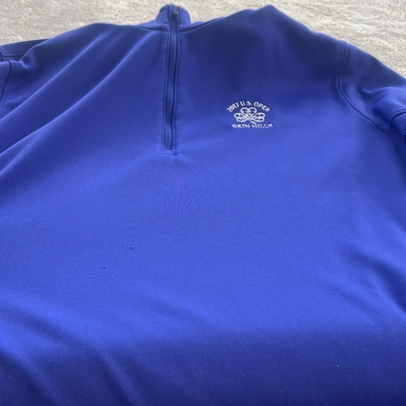 NIKE Golf ERIN HILLS GC 2017 US Open Blue 1/4 Zip NIKE Golf Sweatshirt Sz XL - Picture 10 of 15